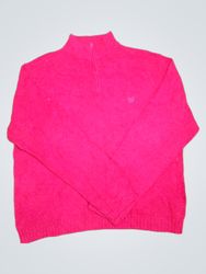 Chaps Red Quarter Zip Knit Sweater