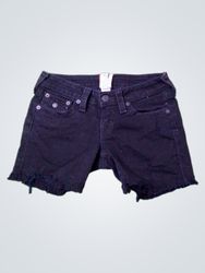 True Religion Schwarze Denim-Shorts