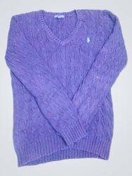 Ralph Lauren Cable Knit V-Neck Sweater