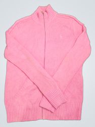 Ralph Lauren Golf Pink Knit Zip-Up Cardigan