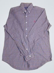 Camisa xadrez Ralph Lauren com botões na frente