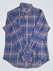 Camicia a quadri slim fit con bottoni Ralph Lauren