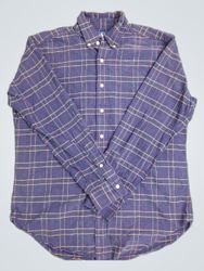 Ralph Lauren Classic Fit Plaid Long-Sleeve Button-..
