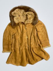 Brown Fur-Lined Coat
