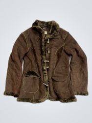 Vivienne Westwood Brown Suede Fur Trim Jacket