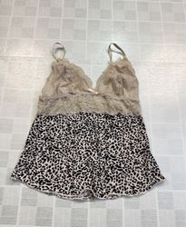 Lace Trim Leopard Print Camisole Top