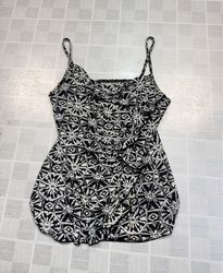 Unbranded Black and White Printed Wrap Camisole To..