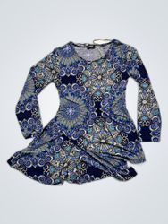 Klass Long Sleeve Floral Print Mini Dress