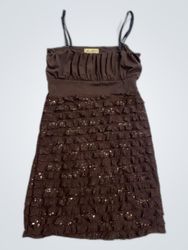 Femme Paris Sequined Ruffle Mini Dress