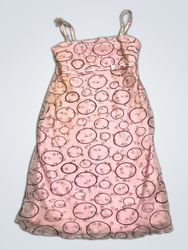 Pink Circle Print Mini Dress