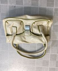 MNG Cream Leather Handbag