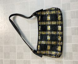 Black sequined shoulder bag