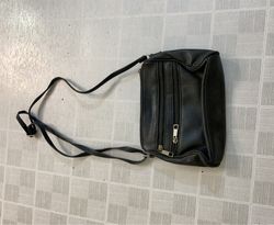 Black Leather Crossbody Bag