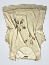 FRANSA Women's Cream Floral Embellished Sleeveless..