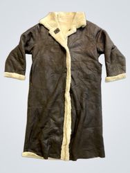 Brown Faux Fur Lined Coat