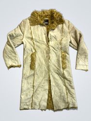 Steve Kettell Beige Fur Trimmed Coat