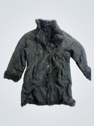 Black Faux Fur Trimmed Jacket