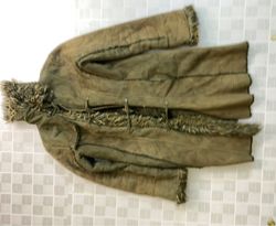 Brown Suede Coat with Fur Trim