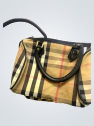 Burberry Haymarket Check Boston Bag