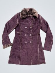Purple Faux Fur Lined Coat
