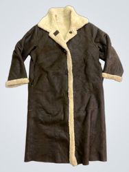 Brown Faux Fur Lined Coat
