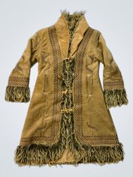 Brown Fringed Coat