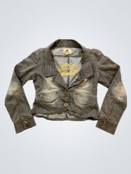 REDYAL COUTURE Embroidered Crown Denim Jacket