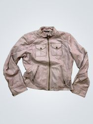Xanaka Pink Leather Jacket