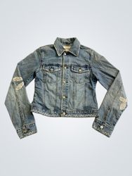 Street One Denim Jacket with Floral Embellishments