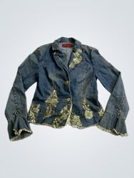 Lucky Fashion Embellished Denim Jacket