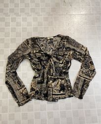 Blusa de Manga Longa Estampada