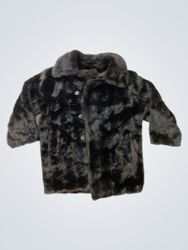 Dark Brown Faux Fur Coat