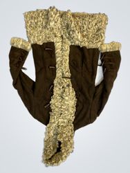 MOSS Brown Suede Fur Lined Hooded Jacket