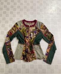Top de Manga Comprida com Patchwork