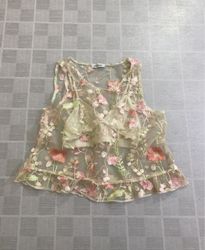 Etam floral sheer sleeveless top