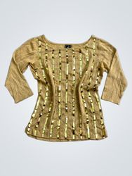 FREE'S PARIS Sequin Long Sleeve Top