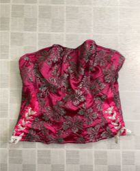 SAN Selle Pink and Black Lace Corset with Size 40 ..