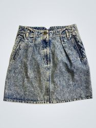 Bambus-Säurewasch-Denim-Minirock