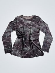 Long Sleeve T-Shirt with Abstract Pattern