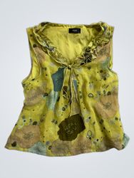 Soya Women's Floral Print Ruffled Top