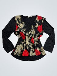 MACHIN CHOSE PARIS Top de Manga Comprida com Estam..