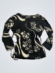 Cloris Stevies TALA Blusa de Manga Longa Estampada..