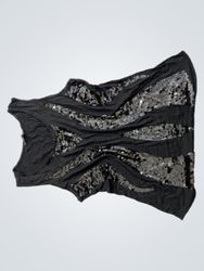 Morgan Black Sequin Embellished Top