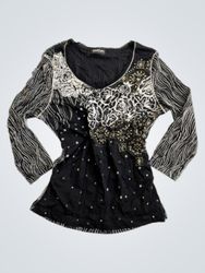 TAFUN COLLECTION Blusa de Manga Longa Estampada em..