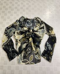Blouse transparente à imprimé floral