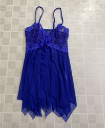 Blue lace chemise