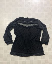 RIU PARIS Black Lace Trim Top