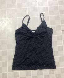 Hollister Top in pizzo nero con spalline