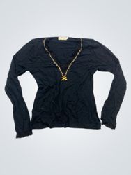 Haut à manches longues noir pour femme Rosso Tizia..