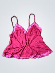 Pink Lace-Trimmed Camisole